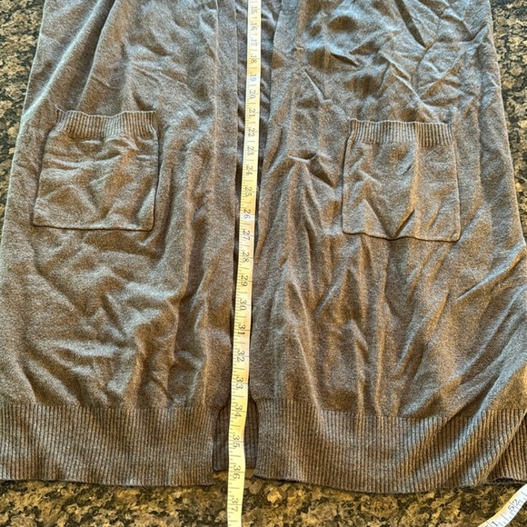 Ter a rose gray long knitted cardigan NWT M - Picture 9 of 12